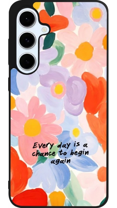 Samsung Galaxy S24 FE Case Hülle - Silikon schwarz Every day is a chance 2026