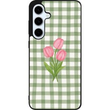 Samsung Galaxy S24 FE Case Hülle - Silikon schwarz Green vichy tulips 2026