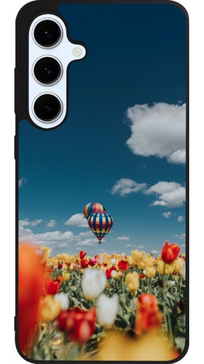Samsung Galaxy S24 FE Case Hülle - Silikon schwarz Hot air balloon 2026