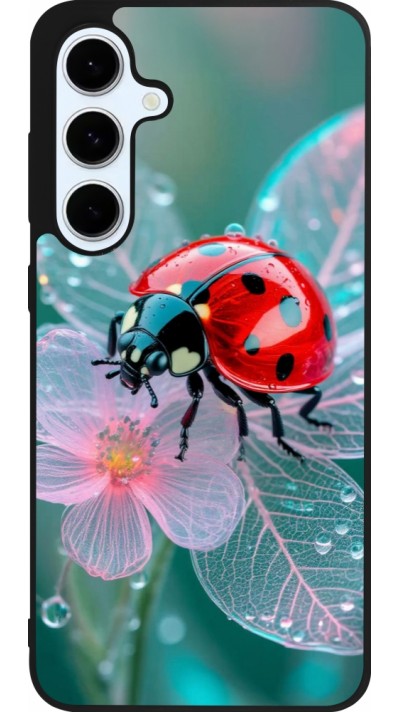 Samsung Galaxy S24 FE Case Hülle - Silikon schwarz Ladybird in bloom 2026
