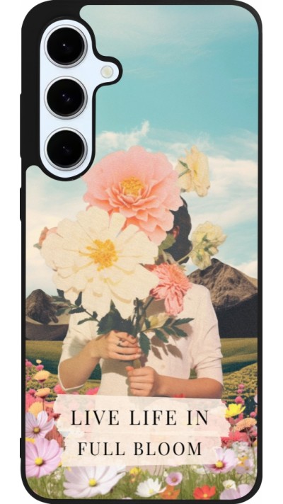 Samsung Galaxy S24 FE Case Hülle - Silikon schwarz Live life in full moon 2026