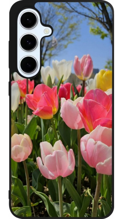 Samsung Galaxy S24 FE Case Hülle - Silikon schwarz Tulips 2026