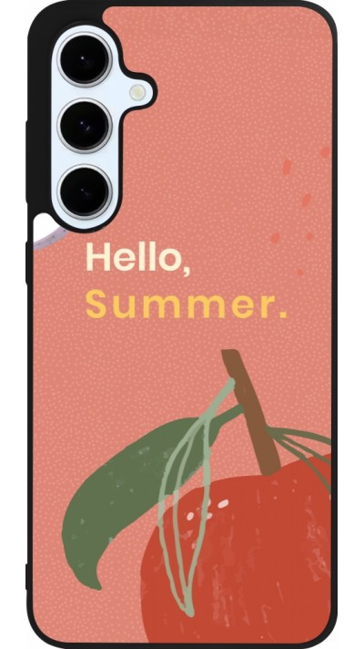 Samsung Galaxy S24 FE Case Hülle - Silikon schwarz Summer 2025 Hello summer