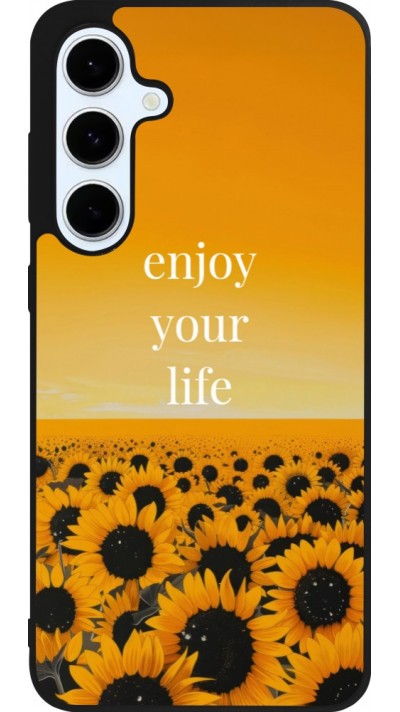 Samsung Galaxy S24 FE Case Hülle - Silikon schwarz Summer 2026 Enjoy your life