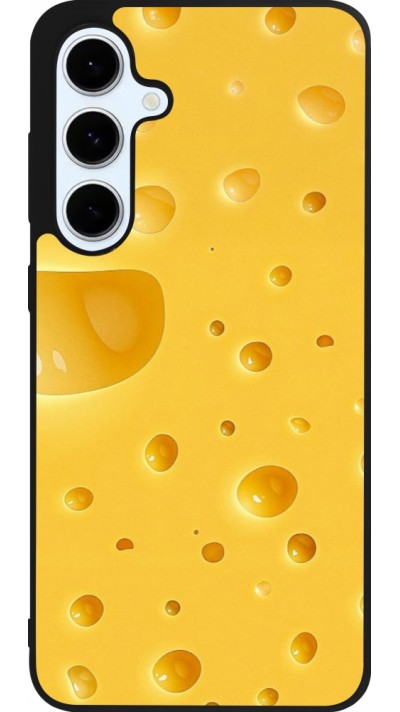 Coque Samsung Galaxy S24 FE - Silicone rigide noir Fête Nationale Suisse Cheese