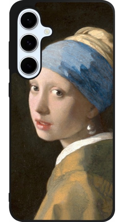 Samsung Galaxy S24 FE Case Hülle - Silikon schwarz Kunstbild - Das Mädchen mit dem Perlenohrring - Jan Vermeer