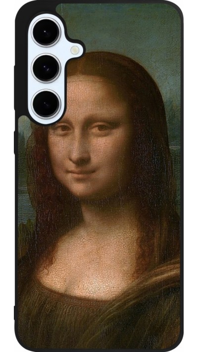 Samsung Galaxy S24 FE Case Hülle - Silikon schwarz Kunstbild - Mona Lisa - Leonardo de Vinci
