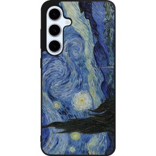 Samsung Galaxy S24 FE Case Hülle - Silikon schwarz Kunstbild - Sternennacht - Van Gogh