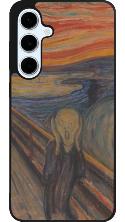 Samsung Galaxy S24 FE Case Hülle - Silikon schwarz Kunstbild - Der Schrei - Edvard Munch