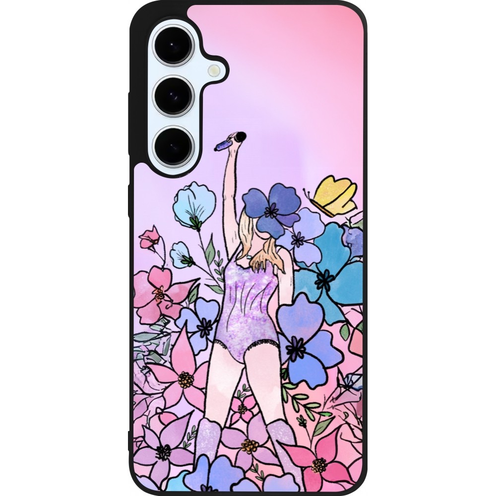 Samsung Galaxy S24 FE Case Hülle - Silikon schwarz Taylor Swift Sketch - Pink