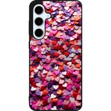 Samsung Galaxy S24 FE Case Hülle - Silikon schwarz Valentin 2025 Konfetti