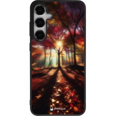 Samsung Galaxy S24+ Case Hülle - Silikon schwarz Herbstlicher goldener Glanz