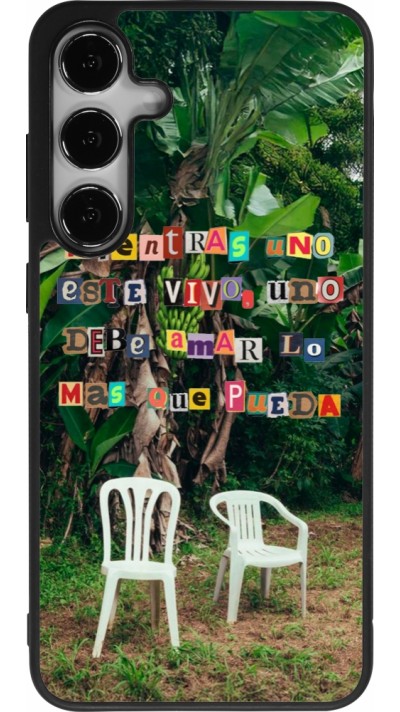 Samsung Galaxy S24+ Case Hülle - Silikon schwarz Chairs DTMF