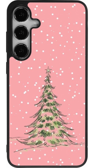 Samsung Galaxy S24+ Case Hülle - Silikon schwarz Christmas 25 Pink Tree