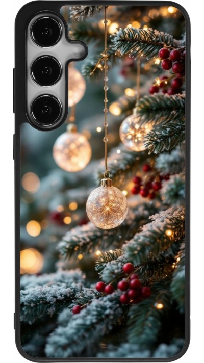 Samsung Galaxy S24+ Case Hülle - Silikon schwarz Christmas 25 Xmas Decorated Tree