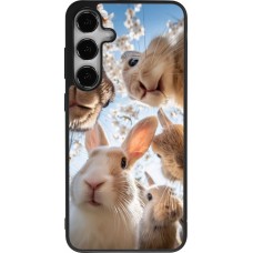 Samsung Galaxy S24+ Case Hülle - Silikon schwarz Easter 2026 Rabbits