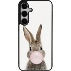 Coque Samsung Galaxy S24+ - Silicone rigide noir Easter 2023 bubble gum bunny