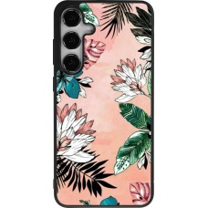 Coque Samsung Galaxy S24+ - Silicone rigide noir Flowers Artprint