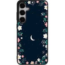 Samsung Galaxy S24+ Case Hülle - Silikon schwarz Flowers space