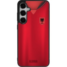 Coque Samsung Galaxy S24+ - Silicone rigide noir Maillot de football Albanie personnalisable