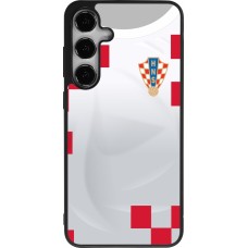Samsung Galaxy S24+ Case Hülle - Silikon schwarz Kroatien 2022 personalisierbares Fussballtrikot