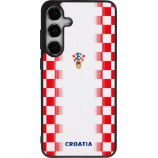 Samsung Galaxy S24+ Case Hülle - Silikon schwarz Kroatien 2026 personalisierbares Fussballtrikot