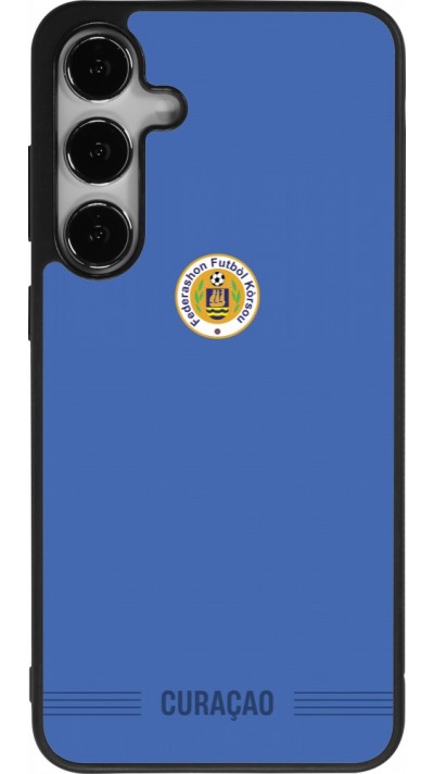 Samsung Galaxy S24+ Case Hülle - Silikon schwarz Curaçao 2026 personalisierbares Fussballtrikot