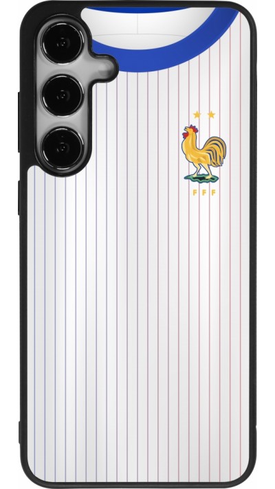 Samsung Galaxy S24+ Case Hülle - Silikon schwarz Frankreich Away personalisierbares Fussballtrikot
