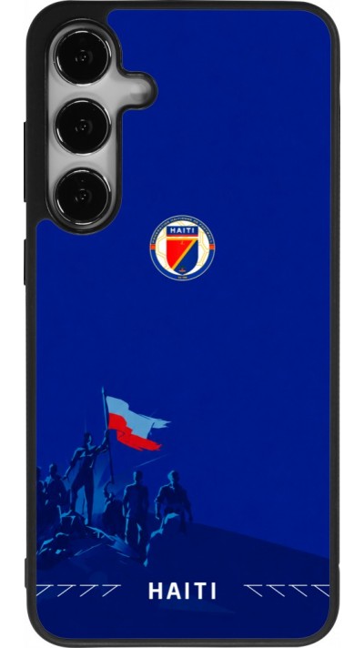 Samsung Galaxy S24+ Case Hülle - Silikon schwarz Haiti 2026 personalisierbares Fussballtrikot
