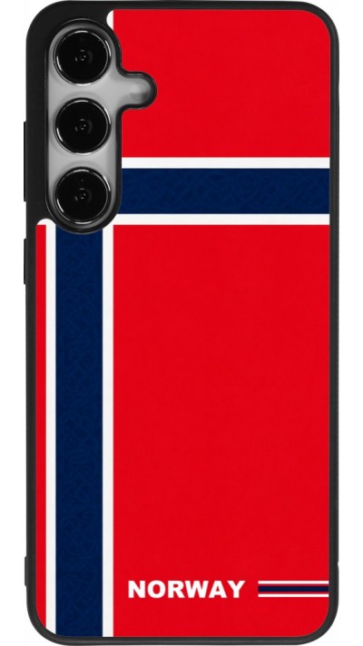 Samsung Galaxy S24+ Case Hülle - Silikon schwarz Norwegen 2026 personalisierbares Fussballtrikot