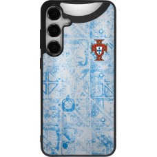 Samsung Galaxy S24+ Case Hülle - Silikon schwarz Portugal Away personalisierbares Fussballtrikot