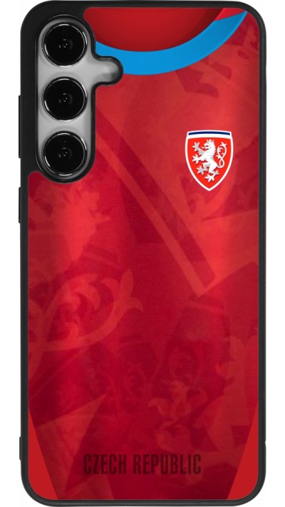 Samsung Galaxy S24+ Case Hülle - Silikon schwarz Tschechische Republik personalisierbares Fussballtrikot