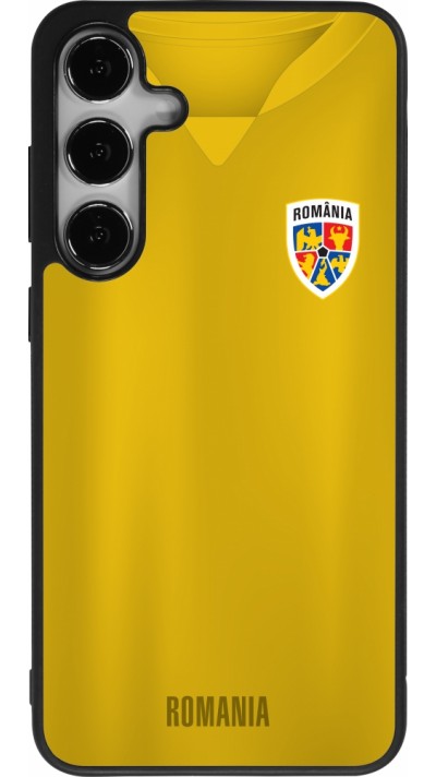 Samsung Galaxy S24+ Case Hülle - Silikon schwarz Fussballtrikot Rumänien