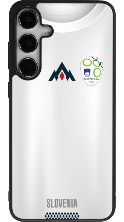 Samsung Galaxy S24+ Case Hülle - Silikon schwarz Fussballtrikot Slowenien