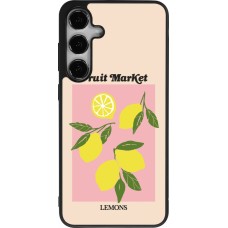 Coque Samsung Galaxy S24+ - Silicone rigide noir Fruit market lemons 2026