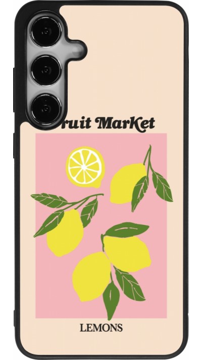 Samsung Galaxy S24+ Case Hülle - Silikon schwarz Fruit market lemons 2026