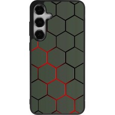 Samsung Galaxy S24+ Case Hülle - Silikon schwarz Geometric Line red