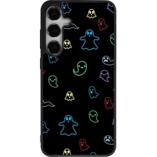 Samsung Galaxy S24+ Case Hülle - Silikon schwarz Halloween 2024 colorful ghosts
