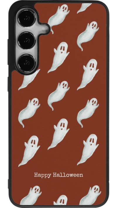 Samsung Galaxy S24+ Case Hülle - Silikon schwarz Halloween 2025 Pattern of ghosts