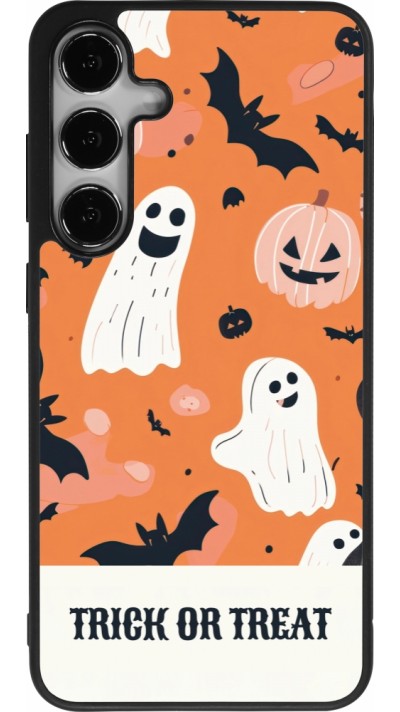 Samsung Galaxy S24+ Case Hülle - Silikon schwarz Halloween 2025 Trick treat