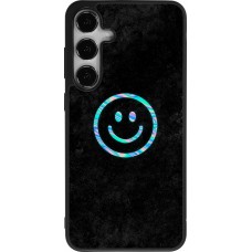 Samsung Galaxy S24+ Case Hülle - Silikon schwarz Happy smiley irisirt