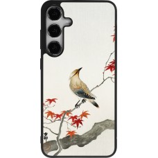 Coque Samsung Galaxy S24+ - Silicone rigide noir Japanese Bird