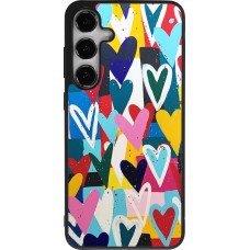 Coque Samsung Galaxy S24+ - Silicone rigide noir Joyful Hearts