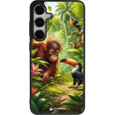 Samsung Galaxy S24+ Case Hülle - Silikon schwarz Tropischer Dschungel Tayrona
