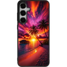 Samsung Galaxy S24+ Case Hülle - Silikon schwarz Malediven Abenddämmerung Glückseligkeit