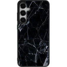 Samsung Galaxy S24+ Case Hülle - Silikon schwarz Marble Black 01