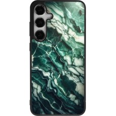 Samsung Galaxy S24+ Case Hülle - Silikon schwarz Majestätischer grüner Marmor