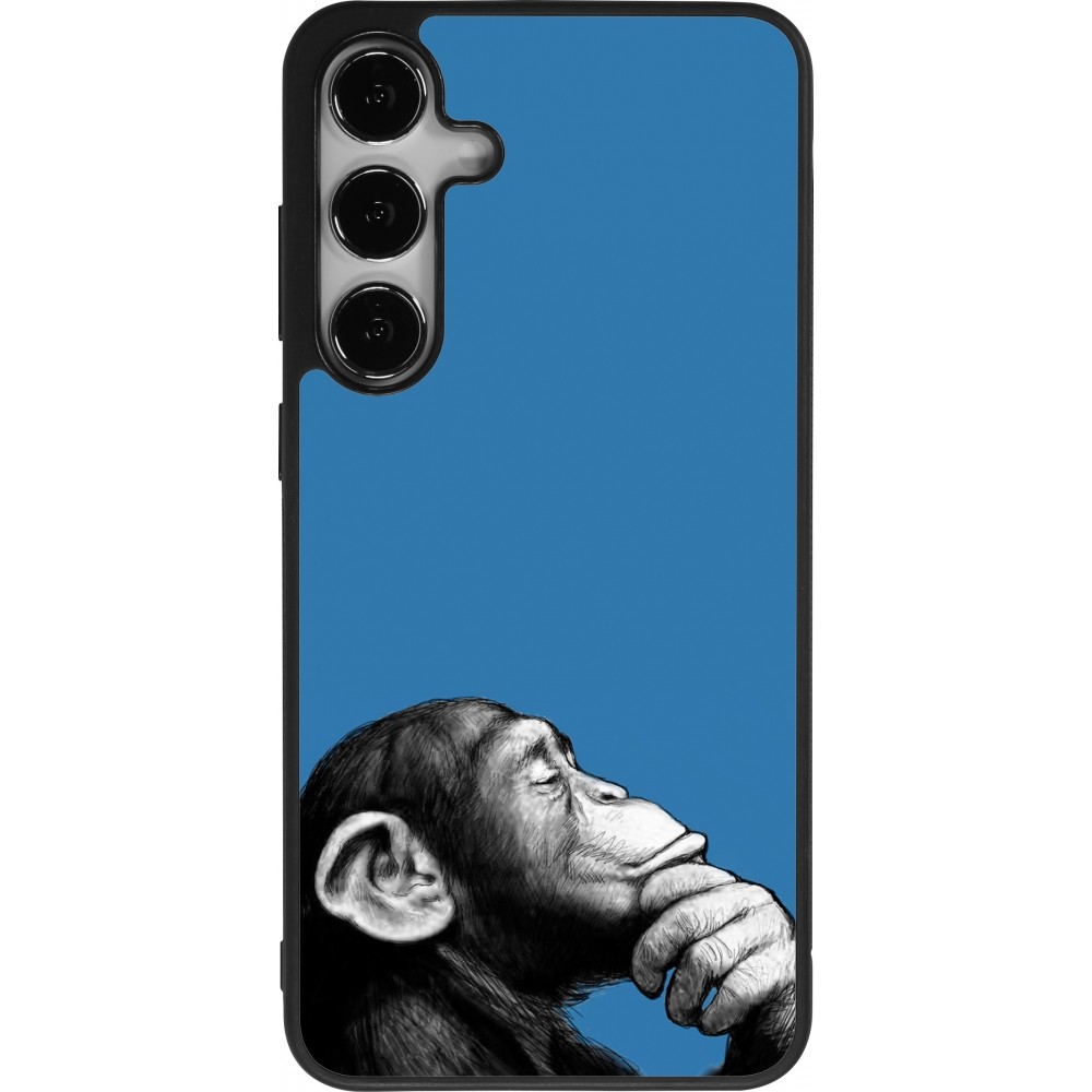 Samsung Galaxy S24+ Case Hülle - Silikon schwarz Monkey Pop Art