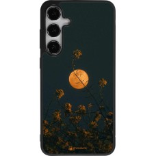 Samsung Galaxy S24+ Case Hülle - Silikon schwarz Moon Flowers