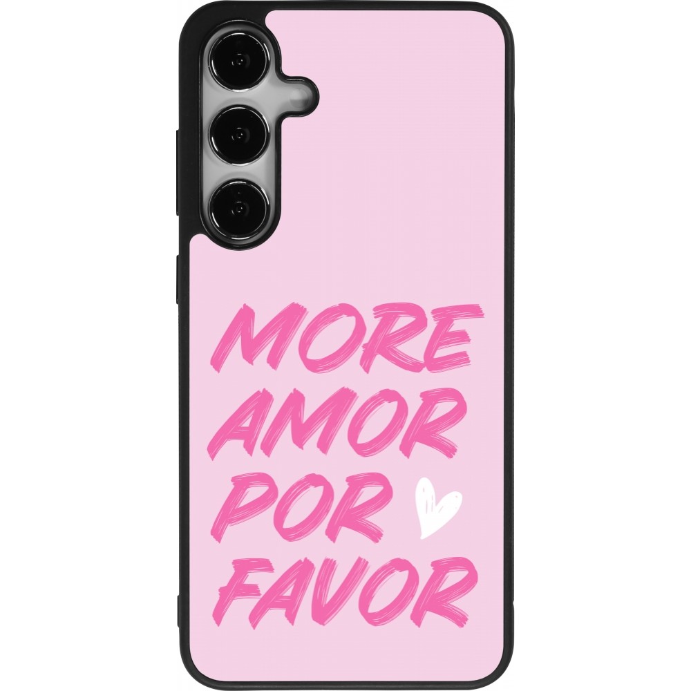 Samsung Galaxy S24+ Case Hülle - Silikon schwarz More amor porfavor
